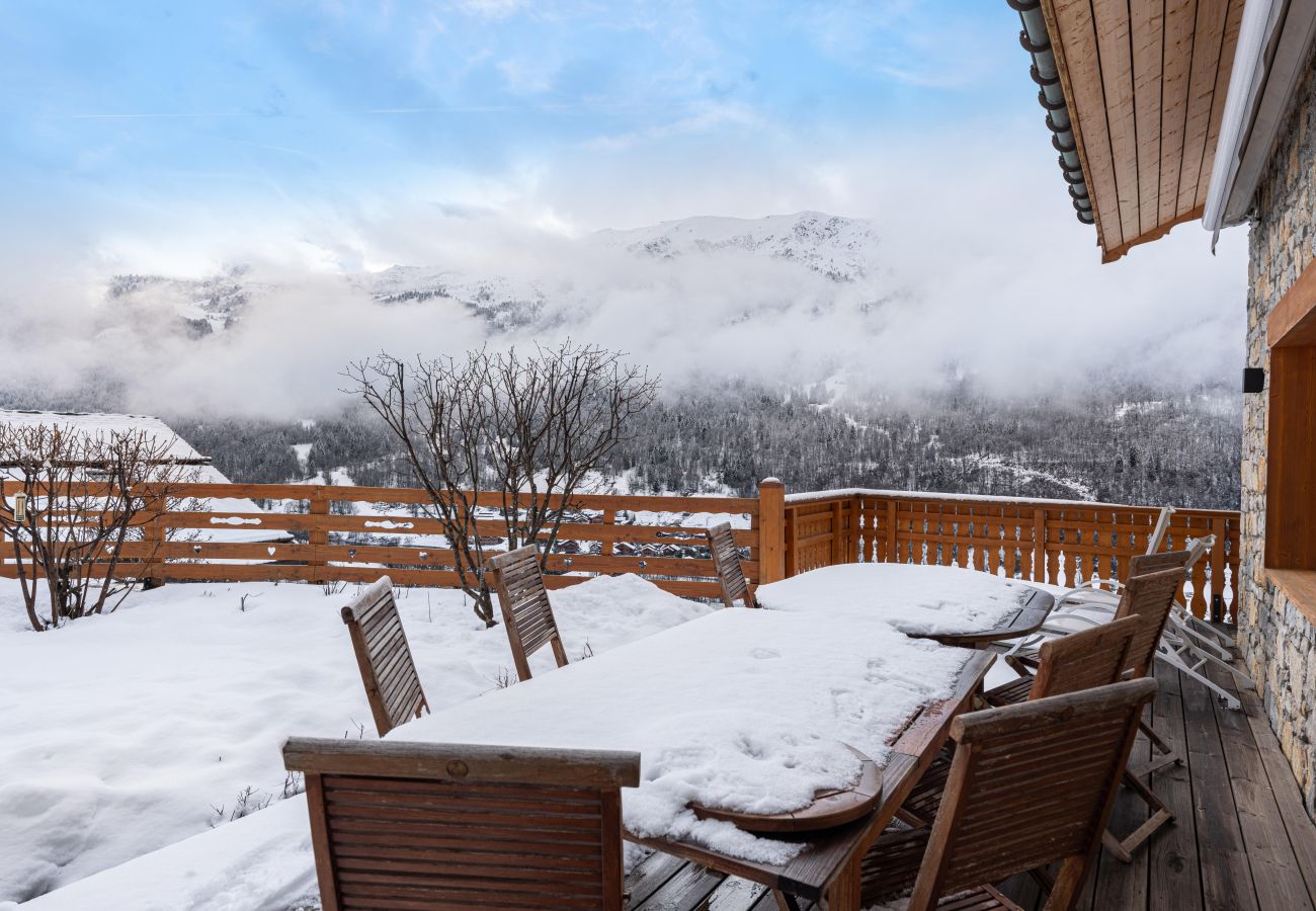 Méribelle, mountain rental, ski vacations with jacuzzi and panoramic view, luxury chalet, modern facilities, French alps