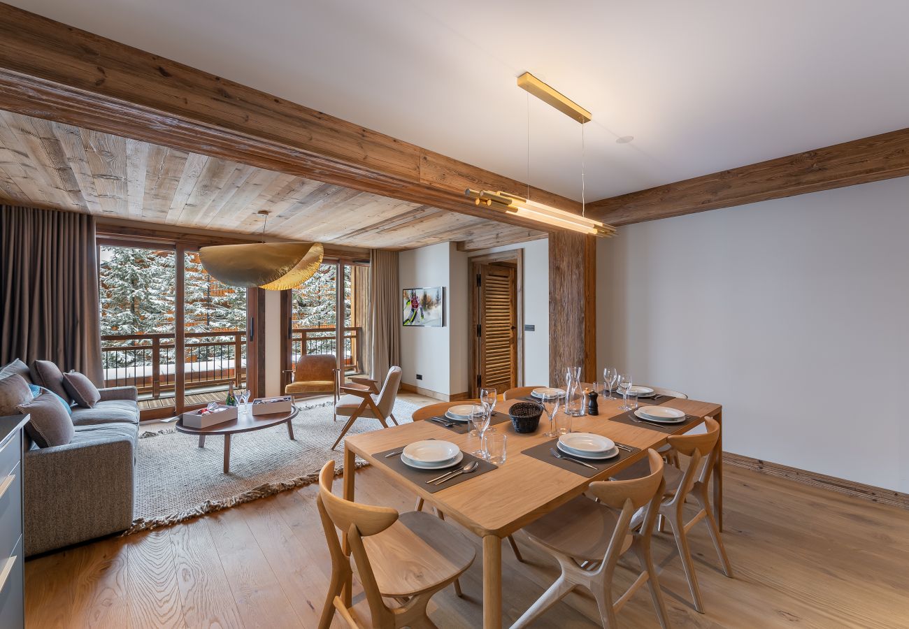 Appartement location saisonnière Méribel proche du centre et des pistes, conciergerie haut de gamme montagne, airbnb luxe 