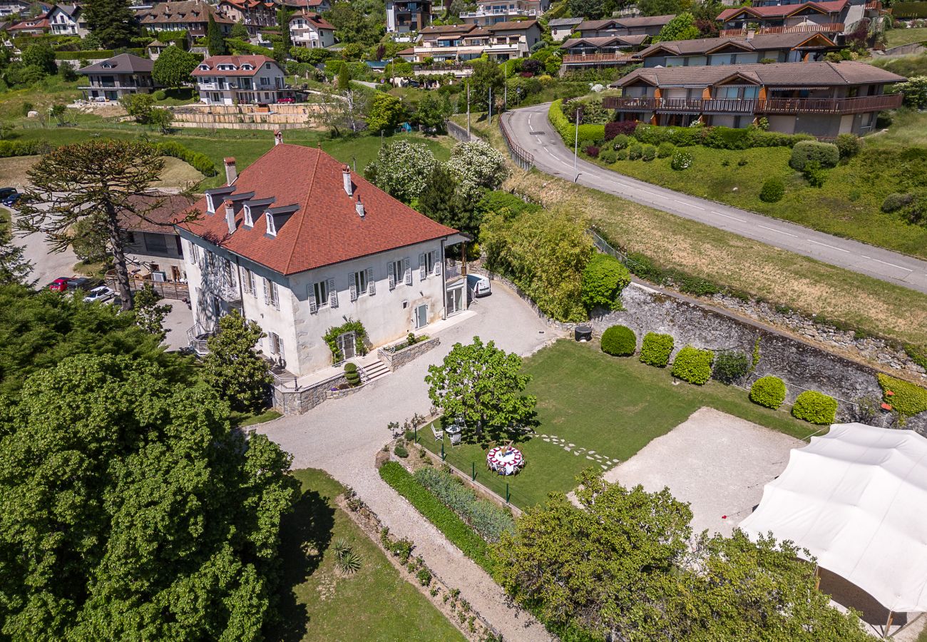 Domaine à Veyrier du Lac pouvant accueillir jusqu'à 29p - vue lac 
