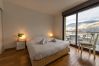 bedroom, luxury, flat, holiday rental, annecy, vacation, lake view, mountain, hotel, snow, sun, private beach