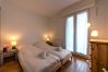 bedroom, luxury, flat, holiday rental, annecy, vacation, lake view, mountain, hotel, snow, sun, private beach