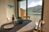 dining room, luxury, flat, holiday rental, annecy, vacation, lake view, mountain, hotel, snow, sun, private beach