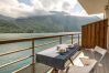 balcony, luxury, flat, holiday rental, annecy, vacation, lake view, mountain, hotel, snow, sun, private beach