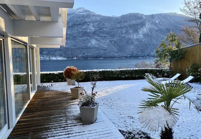 terrace, snow garden, snow, mountain view, lake view, rental house, vacation rental, luxury property