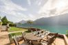 private beach terrace, holiday rental, location, annecy, lake, mountains, luxury, house, villa, hotel, sun, snow, vacation