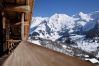 balcony, mountain view, la Balme, snow, sun, cosy, family time, sharing, luxury rental, to rent in winter